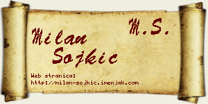 Milan Sojkić vizit kartica